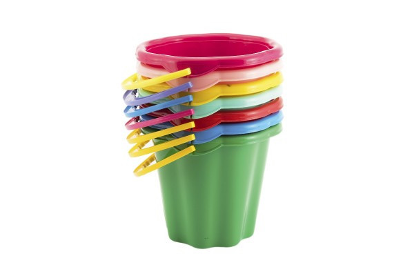 Wiadro do piasku plastikowe 19cm 4 kolory 12m+