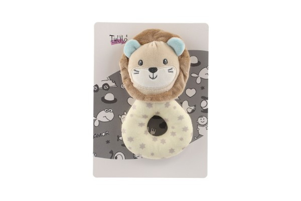 Pluszowa grzechotka Lew/Lew 18 cm na karcie w torbie 0+