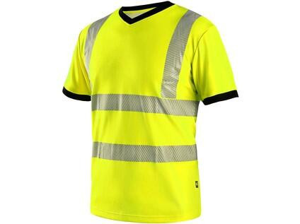 T-shirt CXS RIPON, ostrzegawczy, męski, żółto - czarny, rozmiar 2XL