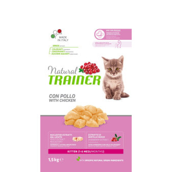 TRAINER Natural Cat Kitten Kurczak 1,5kg