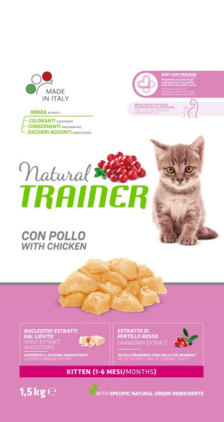 TRAINER Natural Cat Kitten Kurczak 1,5kg