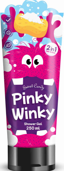 Sweet Candy Vegan 2w1 szampon i żel pod prysznic Pinky Winky dla dzieci, 250ml