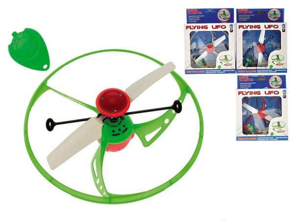Latający UFO 15 cm z kontrolerem sensorowym i kablem do ładowania USB, 4 kolory w pudełku