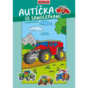 Kolorowanka - A4 - z naklejkami - Auta