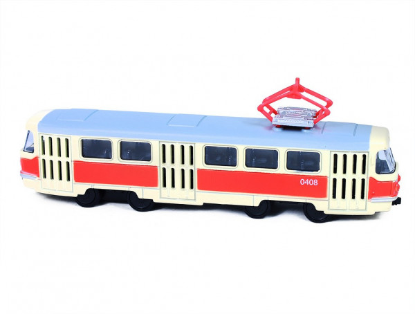 Metalowy czeski tramwaj retro 16 cm