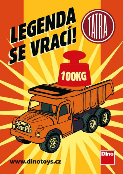 Tatra 148 pomarańczowy plastikowy samochód