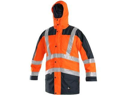 Męska kurtka CXS LONDON Warning 5 w 1, pomarańczowo-niebieska, rozmiar 2XL