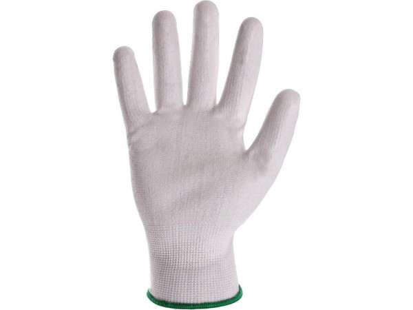 Rękawiczki CXS BRITA WHITE, z blistrem, zanurzane w poliuretanie, rozmiar 06