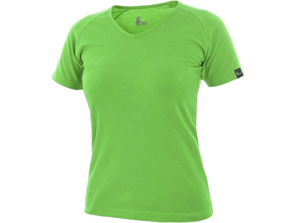 T-shirt CXS ELLA, damski, krótki rękaw, zielone jabłko, rozmiar L