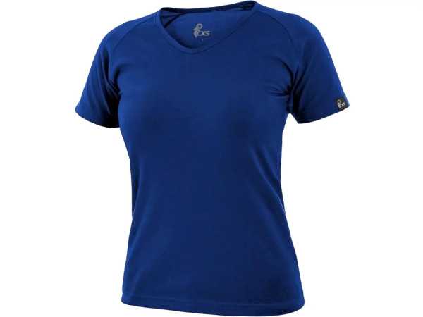 T-shirt CXS ELLA, damski, krótki rękaw, średni niebieski, rozmiar L