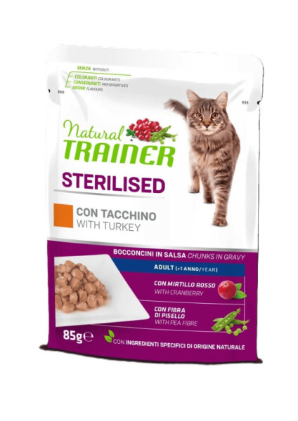 Saszetka Trainer Natural CAT SP. STER. indyk 85g