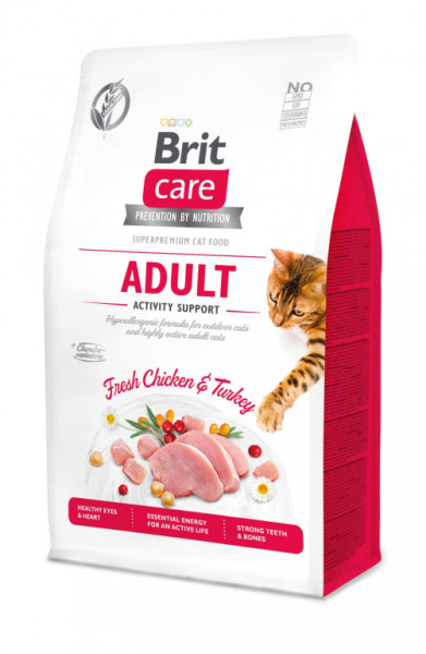 Brit Care Cat Bezzbożowa karma wspomagająca aktywność dorosłych kotów 0,4 kg