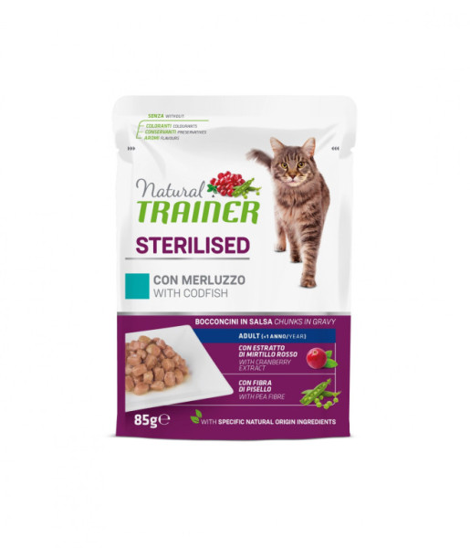 Pouch Trainer Natural CAT SP. STER. dorsz 85g