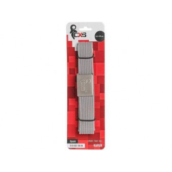 Pasek CXS KARUK, szary, 3,5 cm, tekstylny, sprzączka z logo CXS