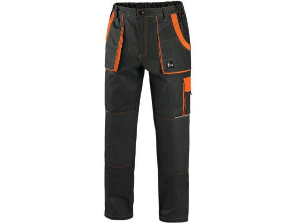 Spodnie CXS LUXY JOSEF, męskie, czarno-pomarańczowe, rozmiar 62