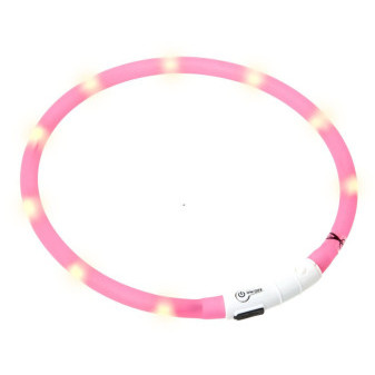 Świecąca obroża LED dla psa Karlie Visiolight 70cm różowa