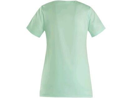 Bluzka damska CXS TARA zielona z białymi dodatkami, rozmiar 38