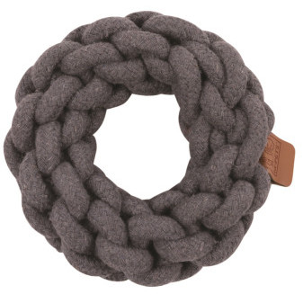 Bawełniane kółko zabawkowe M-Pets Coto, szare 13cm