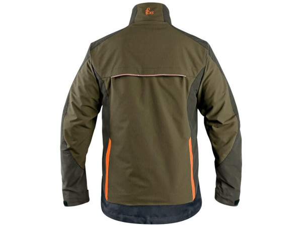 Bluza CXS NAOS, męska, khaki-oliwka, akcesoria HV pomarańczowe