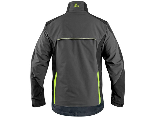 Bluza CXS NAOS, męska, szaro-czarna, dodatki w kolorze żółtym HV, rozmiar 56