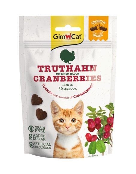 Gimcat Chrupiące przekąski z indyka z żurawiną 50g