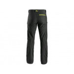 Spodnie softshell CXS AKRON, czarne z żółto-pomarańczowymi dodatkami HV, rozmiar 56