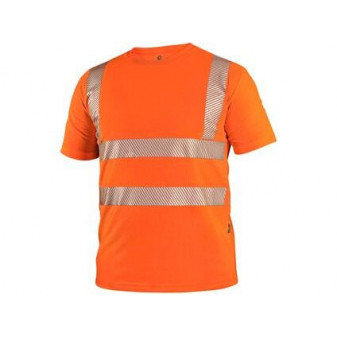 T-shirt CXS BANGOR, ostrzegawczy, męski, pomarańczowy