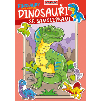 Kolorowanka - A4 - z naklejkami - Dinozaury