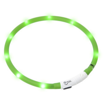 Świecąca obroża LED Karlie Visiolight dla psa 70 cm zielona