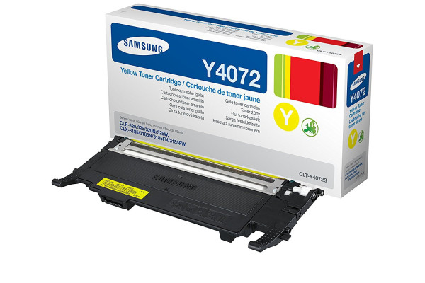 Oryginalny toner Samsung CLT-Y4072S żółty do CLP-320/325, CLX-3185, 1000 stron.