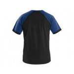 T-shirt CXS OLIVER, krótki rękaw, czarno-niebieski, rozmiar 2XL
