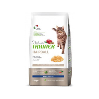 TRAINER Natural Cat HAIRBALL kurczak 1,5kg