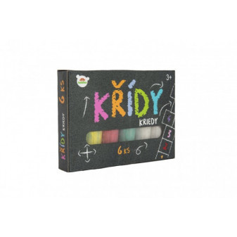 Kolorowe kredy w pudełku po 6 szt