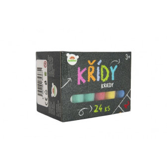 Kolorowe kredy w pudełku po 24 szt