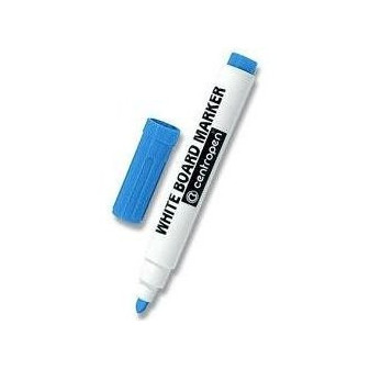 Marker Centropen 8559 na białej tablicy ścieralny niebieski szerokość 2,5mm