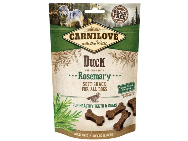Carnilove Dog Półwilgotna Przekąska Kaczka z Rozmarynem 200g