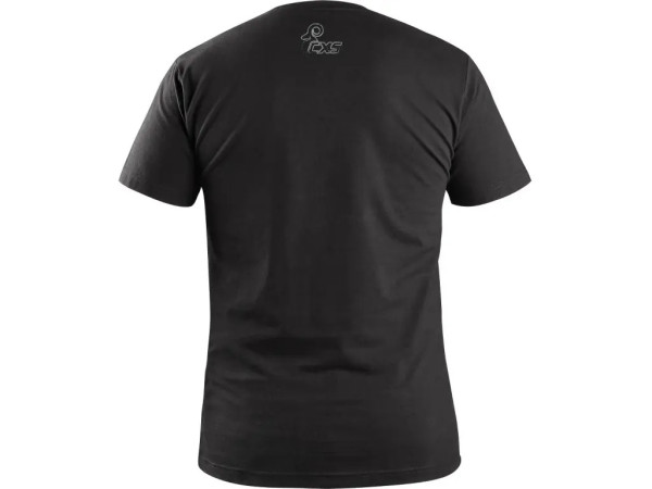 Koszulka CXS WILDER, krótki rękaw, nadruk logo CXS, czarna, rozmiar XL