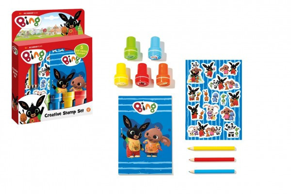 Zestaw znaczków i naklejek Bing Bunny w pudełku 18x25x3,5cm