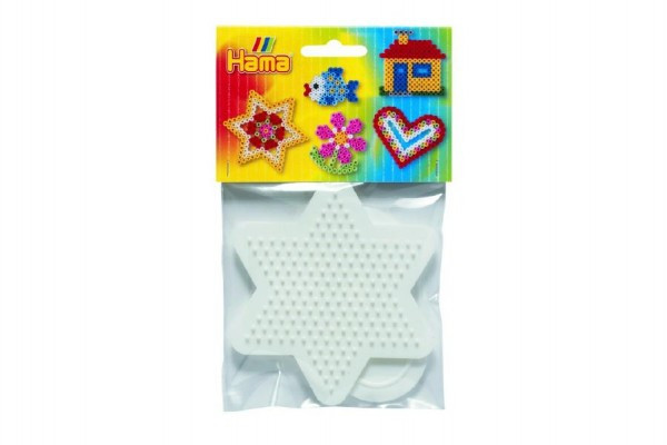 Podkładka do koralików do naprasowania Hama MIDI - gwiazda, serce plastikowe 9x9cm
