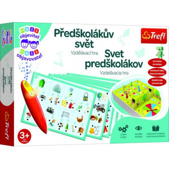 Gra planszowa edukacyjna Mały odkrywca Świat Przedszkolaka + magiczny ołówek w pudełku 33x23x6cm