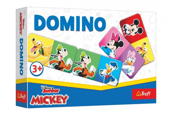 Papierowa Domino Myszka Miki i przyjaciele 21 kart gra planszowa w pudełku 21x14x4cm