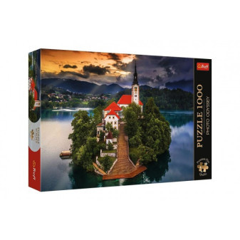 Puzzle Premium Plus - Photo Odyssey: Jezioro Bled, Słowenia 1000 elementów 68,3x48cm w pudełku 40x27cm