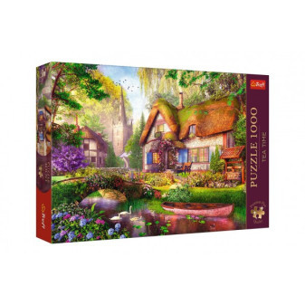 Puzzle Premium Plus - Czas na podwieczorek: Leśny domek 1000 elementów 68,3x48cm w pudełku 40x27x6cm