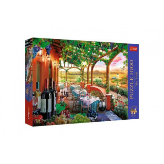 Puzzle Premium Plus - Czas na herbatę: Włoska winnica 1000 elementów 68,3x48cm w pudełku 40x27x6cm