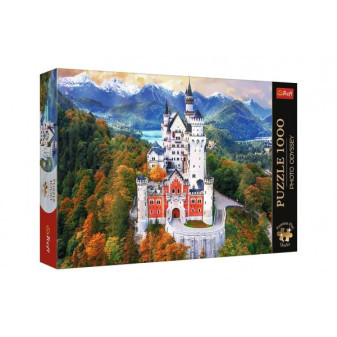 Puzzle Premium Plus - Odyseja Fotograficzna: Zamek Neuschwanstein, Niemcy 1000 elementów 68,3x48cm w krabie 40x