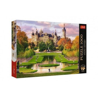 Puzzle Premium Plus - Odyseja Fotograficzna: Zamek Schwerin, Niemcy 1000 elementów 68,3x48cm w krabie 40x27cm