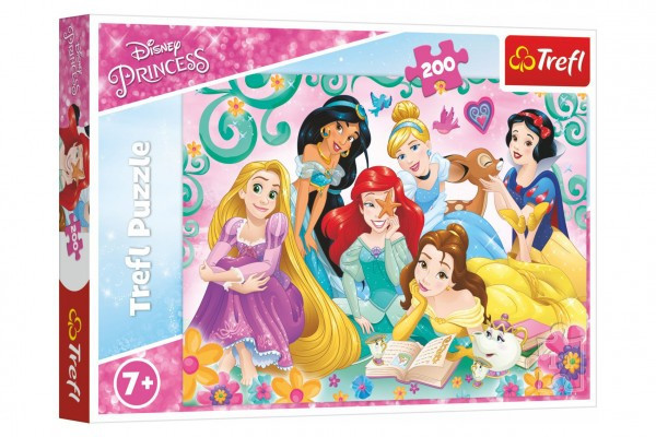 Puzzle Szczęśliwy świat księżniczek/Księżniczka Disneya 200 sztuk 48x34cm w pudełku 33x23x4cm