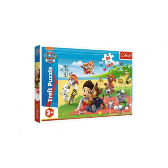 Puzzle Maxi Zabawa na kocu Psi Patrol/Psi Patrol 24 szt. 60x40cm w pudełku 40x27x4,5cm