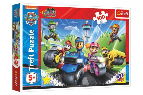 Puzzle Psi patrol na motocyklach/Paw patrol 100 sztuk 41x27,5cm w pudełku 29x19x4cm