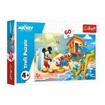 Puzzle Mickey i Donald Disney 33x22cm 60 sztuk w pudełku 21x14x4cm